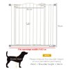PawHut Pressure Fit Dog Stair Gate No Drilling Safety Gate Auto Close for Doorways, Hallways, 74-87cm Adjustable, 78cm Tall, White