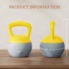 SPORTNOW Soft Kettlebell, 12kg Kettle Bell with Non-Slip Handle for Home Gym Weight Lifting and Strength Training, Yellow and Grey