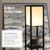 HOMCOM Floor Lamp with Shelves and Dual Light, Modern Corner Standing Lamp for Living Room, Bedroom, Bulb not Included, Black