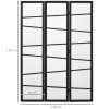 HOMCOM 3 Panel Room Divider, Wooden Folding Privacy Screen, Freestanding Wall Partition Separator for Bedroom, White