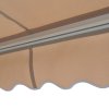 Outsunny 3.5 x 2.5m Electric Garden Door Awning Half Cassette Outdoor Retractable Canopy Patio Shelter w/ Remote Controller Cream White