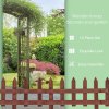 Outsunny Pack of 12 Wooden Border Fences, Garden Fixed Picket Fence for Lawn Edging, Flowerbed, 60L x 1D x 34H cm, Rustic Brown