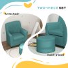 AIYAPLAY Kids Sofa Set, Toddler Chair with Footrest, Single Seater Kids Armchair for Playroom Bedroom, Blue