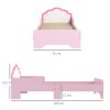 ZONEKIZ Toddler Bed Frame, Kids Bedroom Furniture, Cloud-Design Princess Bed, 143 x 74 x 55cm - Pink