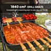 Outsunny Charcoal Barbecue Grill Portable BBQ Grill with 1840 cm? Cooking Area, 3 Shelves, Adjustable Vent, Lockable Lid, Wheels for Outdoor Cooking, Garden Party, Red