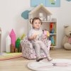 AIYAPLAY Kids Sofa Chair, Toddler Armchair with Flamingo Design, Wooden Frame, Upholstered Toddler Chair for Bedroom, Playroom, Kids Room - Pink