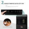 HOMCOM 5000 BTU 4-In-1 Portable Air Conditioner Unit Cooling Dehumidifying Ventilating for Room up to 18m², with Fan, Remote, 24H Timer, Window Mount Kit, R290, A Energy Efficiency
