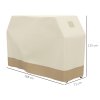 Outsunny BBQ Cover for Rectangular Gas Grill, 300D Oxford Fabric Barbecue Covers, Waterproof UV Protection Rip-Proof, with Windproof Buckles, Beige, 188 x 71 x 125cm