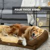 PawHut Dog Sofa Bed Pet Bed Dog Mattress with Removable Washable Cover, Anti-Slip Bottom, for Large Sized Dogs, 120L x 80W x 22Hcm - Brown