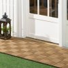 Outsunny 27 Pcs Wooden Interlocking Decking Tiles, Outdoor Flooring Tiles for Patio, Balcony, Terrace, Hot Tub, 30 x 30 cm per Piece, 2.5m² per Pack, Brown