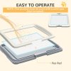 PawHut Dog Toilet Tray, Dog Litter Pee Pad Tray for Training Dogs, Dog Potty Tray Puppy Tray Pad Holder for Indoor, Balcony, Outdoor, 63 x 49 x 6cm
