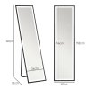 HOMCOM Full Length Mirror with LED Lights, 150 x 40cm Free Standing Mirror with Dimming and 3 Colour Lighting, Leaning or Wall Mirror with Metal Frame for Living Room, Bedroom, Black