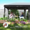 Outsunny Pop Up Gazebo 3 x 6m, Foldable Canopy Tent, Height Adjustable Wedding Awning Canopy w/ Carrying Bag, Grey