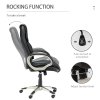 HOMCOM High Back Computer Office Chair Faux Leather Swivel Desk Chair with Adjustable Height Rocking Function