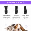PawHut Dog Hair Dryer Pet Grooming Blaster Dryer Blower Adjustable Temperature Speed with 2.1M Flexible Hose 3 Nozzles - Purple