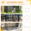 PawHut Heavy Duty Dog Playpen, 8 Panels Dog Pen, 100cm Height Pet Playpen Exercise Pen, with Door, for Small and Medium, Large Dogs