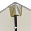 Outsunny 4.4m Double-Sided Sun Umbrella Garden Parasol Patio Sun Shade Outdoor with LED Solar Light, NO BASE INCLUDED, Cream White