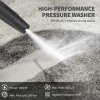 Outsunny 1800W High Pressure Washer, 150 Bar Pressure, 420 L/h Flow, Portable Power Washer Jet Wash Cleaner with Adjustable Nozzle, 6M Hose, Hose Reel, Steel Handle for Home Patio Car Driveway, Yellow