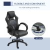 Vinsetto Gaming Chair Faux Leather Swivel Computer Racing Gamer Desk Chair for Home Office with Wheels, Gray