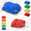 AIYAPLAY Balance Stepping Stones for Kids, 9-Piece River Stones with Non-Slip Bottom, Indoor Outdoor Sensory Obstacle Course for Ages 3-8 Years, Multicoloured