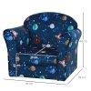 HOMCOM Children's Armchairs Toddler Chair Kids Mini Sofa Planet-themed w/ Non-slip Feet, for Bedroom, Blue