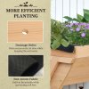 Outsunny Wooden Raised Garden Bed with Bed Liner, Elevated Planter Box with Legs, for Vegetables Flowers Herbs, Outdoor and Indoor Use