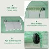 Outsunny Walk in Polytunnel Greenhouse, Tomato Greenhouse with Roll-up Window and Door, PE Cover, Steel Frame for Garden, 1.8 x 1.8 x 2 m, Green
