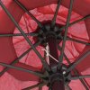Outsunny 2.7M Garden Parasol Umbrella with Glass Fibre Ribs and Aluminium Frame, Tilting Sun Shade Shelter Canopy, Wine Red
