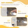 PawHut Pressure Fit Safety Gate for Doorways and Staircases, Dog Gate with Auto Closing Door, Pet Barrier for Hallways with Double Locking, Openings 74-100cm - White