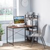 HOMCOM Computer Desk with Storage Shelves on Left or Right, Industrial Reversible Writing Desk for Home Office, Study, Easy Assembly, 120 x 64 x 121cm