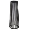 Outsunny Garden Rattan Lamp, 61 cm Tall Solar Rattan Floor Lamp, Solar Garden Light with Auto On/Off LED Light, IP44 Waterproof for Outdoor, Porch, Pathway, Terrace, Black