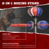 SPORTNOW Free Standing Speed Bag, Height Adjustable Boxing Punching Bag with Stand, Reflex Bar, Punching Pad and Suction Cup Base for Adults & Teenagers, Multicoloured