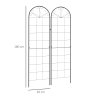 Outsunny Set of 2 Garden Trellis, Metal Trellis for Climbing Plants Support Frames, 50 x 180cm, Grid Design
