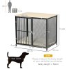 PawHut Dog Crate Furniture Side End Table Indoor Dog Kennel w/ Soft Washable Cushion, Wire Mesh, for Small and Medium Dogs