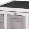 PawHut Wooden Rabbit Hutch Outdoor, Guinea Pig Hutch, Rabbit Hideaway, Cat House, Bunny Cage Small Animal House 51 x 42 x 43 cm, Grey