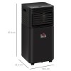 HOMCOM 5000 BTU 4-In-1 Portable Air Conditioner Unit Cooling Dehumidifying Ventilating for Room up to 18m², with Fan, Remote, 24H Timer, Window Mount Kit, R290, A Energy Efficiency