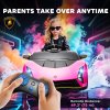 AIYAPLAY 12V Lamborghini Autentica Licensed Kids Electric Car with Butterfly Doors, Ride on Car with Remote Control, 4 Suspension Wheels, Soft Start, LED Lights, Music, Horn, Pink