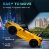 AIYAPLAY BMW M4 Licensed Electric Car for Kids, 12V Kids Electric Ride on with Remote Control, Suspension, Music, Horn, LED Lights, for Ages 3-5 Years, Yellow