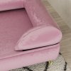 PawHut Dog Sofa Pet Couch Cat Chair with Removable Backrest, Soft Cushion, Washable Cover, for Small and Medium Sized Dogs, Pink