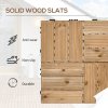 Outsunny 27 Pcs Wooden Interlocking Decking Tiles, Outdoor Flooring Tiles for Patio, Balcony, Terrace, Hot Tub, 30 x 30 cm per Piece, 2.5m² per Pack, Brown