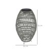 Outsunny Rattan Solar Lamp, Garden Solar Lantern with Auto On/Off Light, IP44 Waterproof, Decorative Outdoor Rattan Lamp for Porch, Pathway, Grey