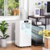 HOMCOM 8000 BTU Air Conditioning Unit, 2.3KW 3-in-1 Portable Air Conditioner, Dehumidifier, Cooling Fan with Remote Control, Digital Display, 2 Speeds, 24H Timer, Window Venting Kit, 18m²