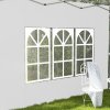 Outsunny Gazebo Side Panels with Window for 3x3(m) or 3x4m Pop Up Gazebo, 2 Pack Sides Replacement, White