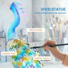 Outsunny Peacock Garden Statue, Standing Garden Ornament, Metal Garden Gift with Stakes for Patio Pond Landscape Decoration, Multi-Colour