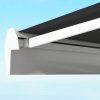 Outsunny 3 x 2.5m Electric or Manual Retractable Awning, Half Cassette, with Remote Controller, Manual Crank Handle and Aluminium Frame, Sun Canopies for Patio Deck Door Window, Grey