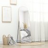 HOMCOM Arched Full Length Mirror, 50 x 150cm Wall Mounted, Leaning, Free Standing Mirror, Frameless Full Body Mirror for Living Room, Bedroom, Gold Tone