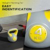 SPORTNOW Kettlebell, 4kg Kettle Bells with Handle for Home Gym Weight Lifting and Strength Training, Yellow and Grey