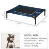 PawHut Raised Dog Bed Cat Elevated Lifted Puppy Pet Elevated Cot Portable Camping Basket - Blue (Medium)