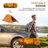 Outsunny 1-2 Man Camping Tent, Double Layer Dome Tent with 2000mm Waterproof Rainfly and Carry Bag, Lightweight for Fishing, Travel, Hiking, Sports, Festival, Orange