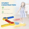 Outsunny 5 PCS Kids Stepping Stones Balance Beam w/ Non-Slip Surface and Bottom, Balance River Stones for Toddler